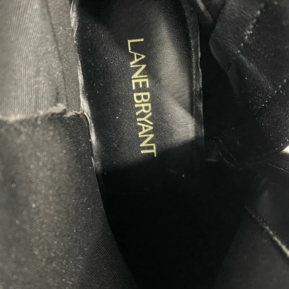 Lane Bryant || Woman’s black Over the knee corset black boots 7w